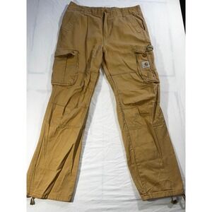 Carhartt Work In Progress Cargo Pants Khaki Utility Mens Size Large L 32x28.5
